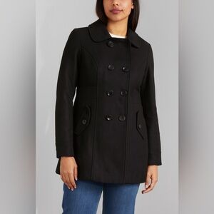 Black wool Pea Coat vintage old navy
